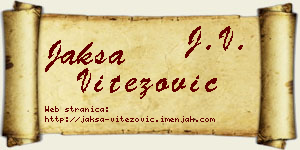 Jakša Vitezović vizit kartica